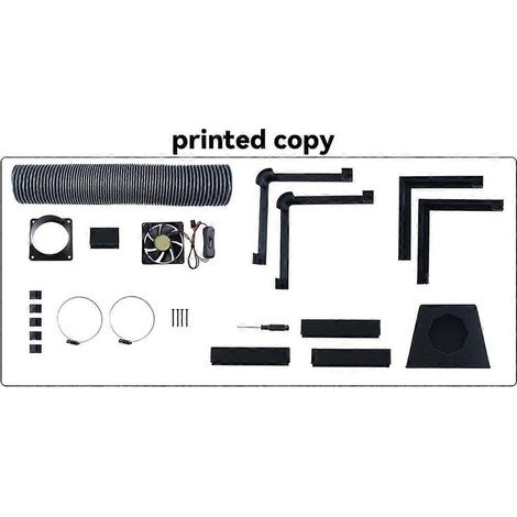 Kit de ventilateur d'extraction externe pour Bambu Lab P2S, équipé d'un système d'extraction de ventilation longue distance Printpart, adapté aux pièces de l'imprimante 3D P2S. (1/4)