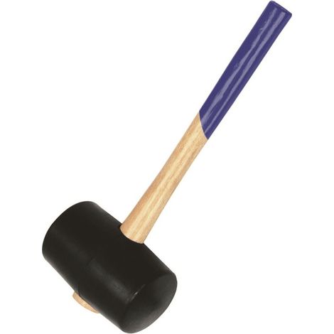 65 mm Gummihammer ovales Auge Holzstiel 34 cm