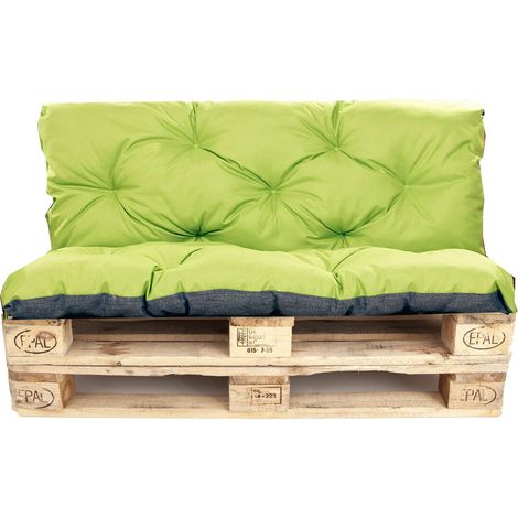Coussins palettes 120x80 Assise et Dossier 120x40cm,coussins de canapé de jardin, coussin palette exterieur Chaux, coussins de palette (1/5)