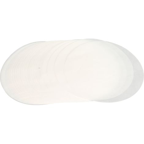 100 feuilles de papier sulfurisé rondes, imperméables, non grasses et sans trous, pour moules à gâteaux. (1/5)
