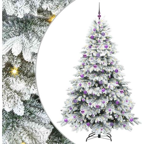 Sapin de Noël,Arbre de Noël artificiel avec 300 LED Vert 210 cm PE et PVC CFW61652 (1/5)