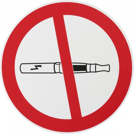 Targa segnaletica adesiva Ø 180 mm, "Interdiction de vapoter" (Vietato svapare) – THIRARD (1/5)