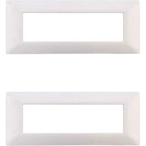 gloca Placche Plastica Satinata Compatibili Plana (2 Pezzi Bianco, 6 Posti) (1/4)
