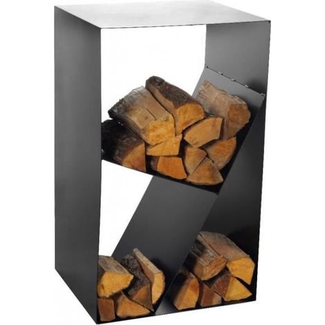 Portabottiglie in acciaio nero forma casier Design 45x30x80 cm (1/5)