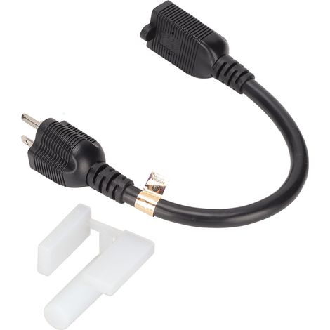 Cordon prolongateur électrique US 125V 20Amp 12AWG, fiche mâle Nema 5-20P vers femelle 5-20R, prise à lames en T, usage intensif, 1.0ft (1/5)