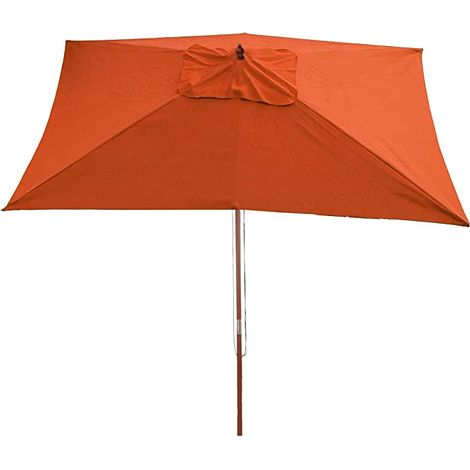 Parasol de jardin 2x3m polyester/bois 6kg terracotta 040003819