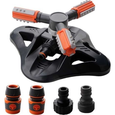Garden Sprinkler 360° Automatic Sprinkler with 4 Watering Accessories (1/4)