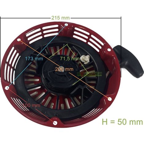 démarreur à recul pour moteur Honda GX340 GX390 GX610 GX620 11-20 CV (pas tous les modèles)
