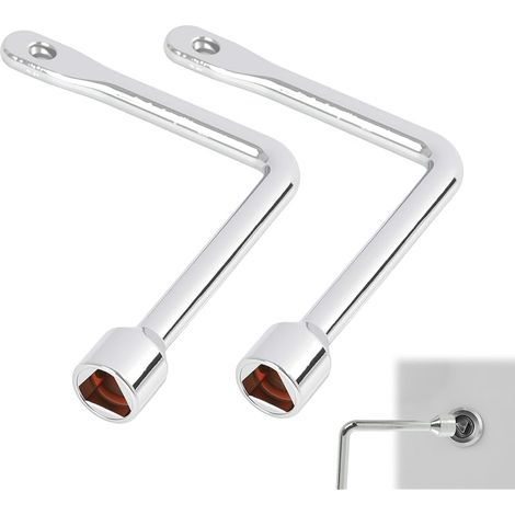 Clé Triangulaire Universelle, Clé pour Ascenseurs, Armoires Électriques, Compteur d'Eau, Zinc, Résistante à la Rouille, Pratique pour Techniciens, Bricoleurs, et Entretien (1/5)