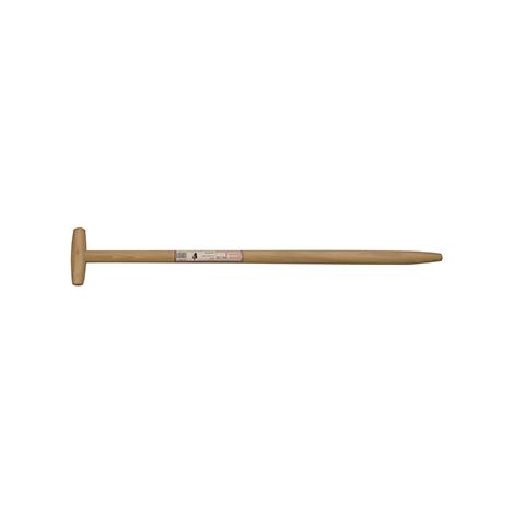 Manico in legno duro levigato adattabile per vanghe, badile T, ø39mm x 0,9m.