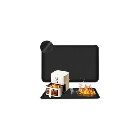 Tapis de friteuse à air résistant à la chaleur, tapis ignifuge en fibre de silicone 40 × 60 cm, tapis antidérapant et résistant à la chaleur pour friteuse à air, machine à café, micro-ondes (1/5)