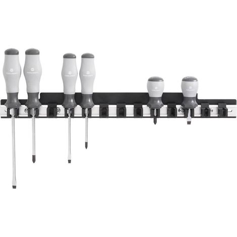 TOOLCRAFT 88 68 87 TOOLCRAFT barra porta cacciaviti in alluminio (L x L) 435 mm x 48 mm 1 pz. (1/2)