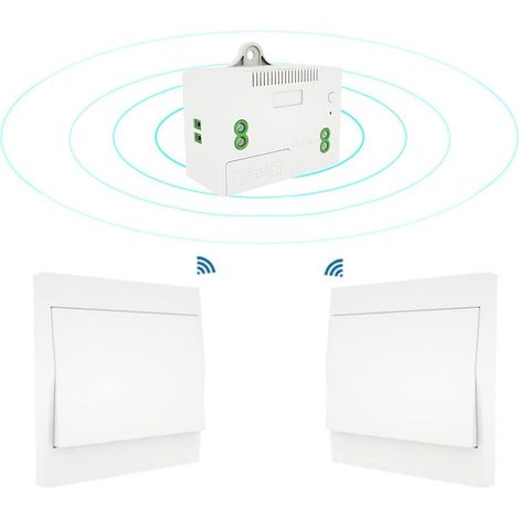 110-220V Interrupteur d'éclairage sans Fil et kit de récepteur Interrupteur Auto-alimenté Luminaire d'éclairage à télécommande (1/5)