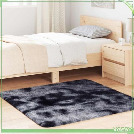 4102864 Tapis shaggy à poils longs NAVARRA gris foncé 120x120 cm (1/5)
