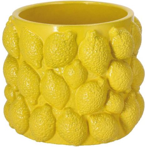 Caspo' Cachepot in Cemento Decoro Limoni 16,5 x 14 cm (1/2)