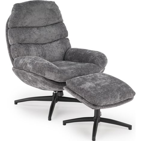 Sillón Houston 1883, Gris, 100x80x90cm, Tapiz, Patas: Metal, 0