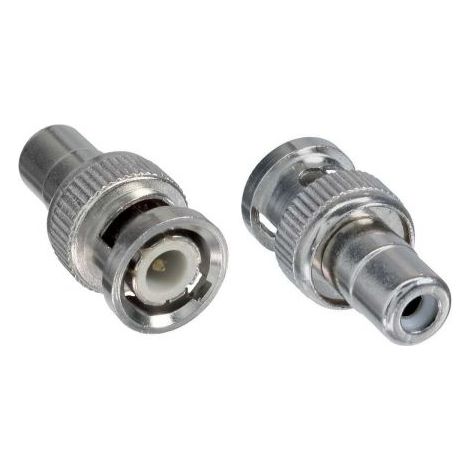 10 CONNETTORE ADATTATORE BNC FEMMINA A RCA FEMMINA METALLO X TELECAMERE E DVR (1/2)