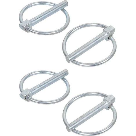 Set di 4 perni di fissaggio in acciaio zincato 7 mm x 43 mm – Utilizzo universale per tosaerba, trattori, motozappe, rimorchi (1/2)