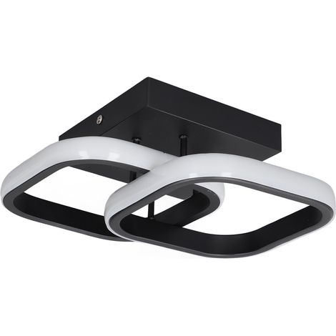 Moderne, elegante und stilvolle LED-Deckenleuchte mit übereinanderliegenden quadratischen Paneelen, ideal für Schlaf- und Wohnzimmer (85-265 V). (1/5)