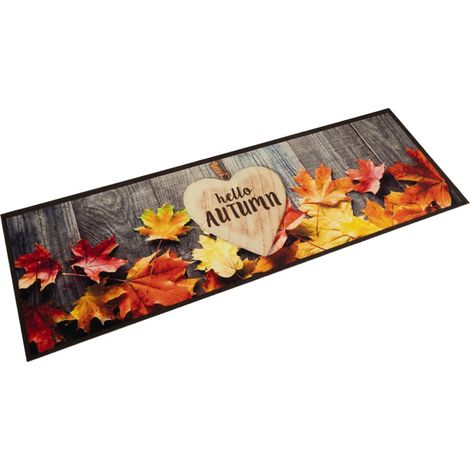 Küchenteppich Waschbar Herbst 60x180 cm Samt