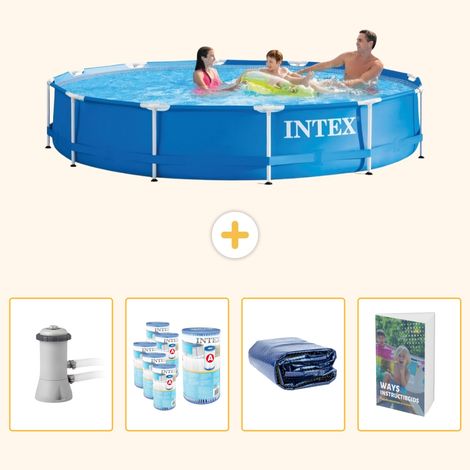Intex Piscine Tubulaire Ronde - 366x76 cm - 5-pièces  SCB102 (1/5)