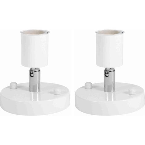 Portalámparas E27, giratorio 180 grados, lámpara de techo moderna ajustable, portalámparas (blanco  2) (1/4)