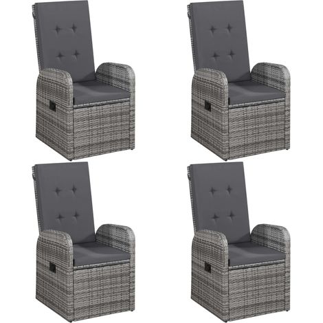 Maison Exclusive - Set Mobili da Pranzo per Giardino 5 pz Grigio