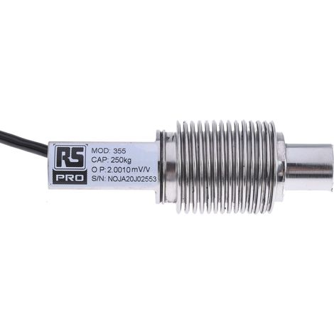 Cellule de Charge RS PRO par Compression 250kg, 120 x 20 mm ( Prix pour 1 ) (1/4)