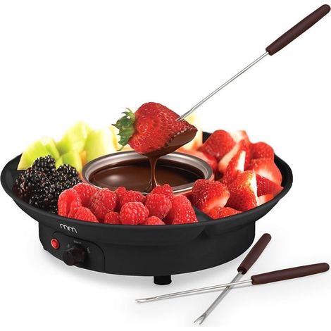 Set fonduta elettrico mikamax acciaio inox 1 5 litri 800 watt (1/3)