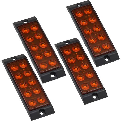 Dengmx-10 PCS Feu de position latéral remorque 12V - 12V, compatible presque tous les véhicules DC 12-24 V, LED - été / automobile - Lot de 10 pièces (1/5)