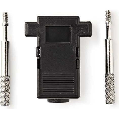 Telaio connettore d sub d sub 9 pin neutro nichelato pvc nero scatole