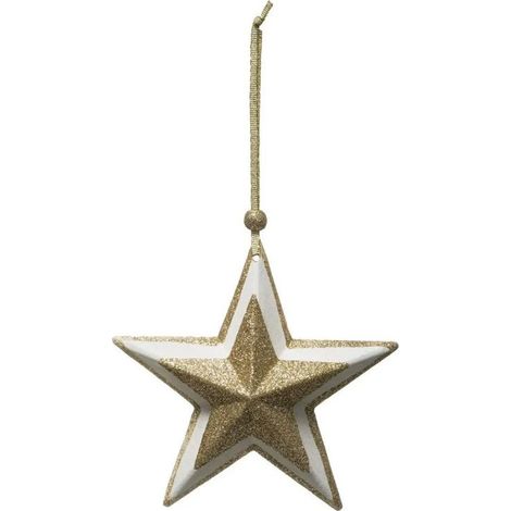 Paris Prix - Sujet De Noël étoile Superposée 20cm Or