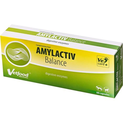 Vetfood Amylactiv Balance, complément digestif pour chiens et chats, 60 capsules (1/3)
