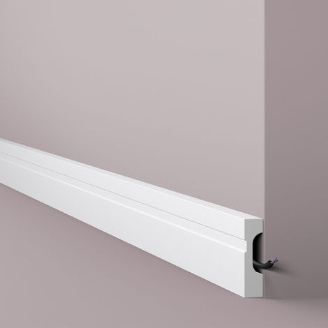 Sockelleiste NMC FD7 WALLSTYL Noel Marquet Zierleiste Stuckleiste Zeitloses Klassisches Design weiß 2 m (1/5)
