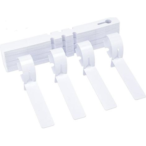100 pièces 2 x 21 cm blanc étiquettes pour plantes, etiquette potager jardin, étiquettes pour arbre fruitiers, etiquette à boucler, etiquette suspendable exterieur plastique (1/5)