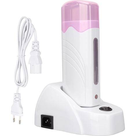 Chauffe-Cire Roll On, Chauffe Cire Epilation Électrique Appareil Portatif D'Épilation à la Cire à Rouleau Dépilatoire Machine a Cire Epilation avec Base Chauffante (1/5)