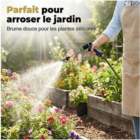 Nettoyeur Haute Pression, 2026 Pistolet Haute Pression avec Raccords Et Réservoir De Mousse, Nettoyeurs Haute-Pression Buses pour Gouttière, Terrasse, Voiture, Animal de Compagnie (1Pcs) (1/4)