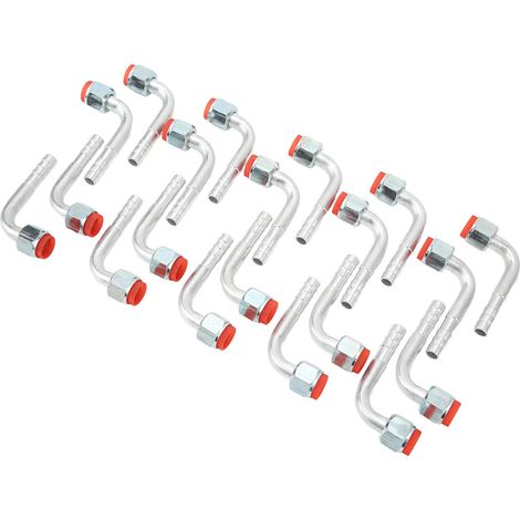 20 écrous coudés auto-agrippants, raccords de conduits de climatisation à filetage interne et joint torique à 90 degrés, adaptateurs, 1/2 pouce (1/5)