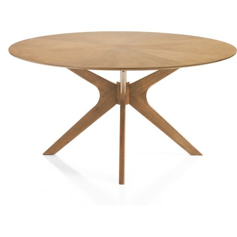 Tavolo rotondo effetto legno finitura rovere cm. H.75 x Ø.137