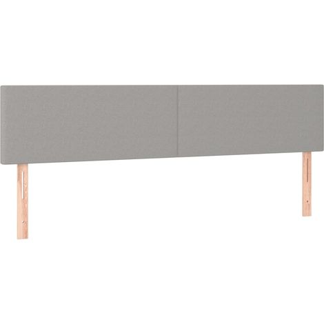 Cabecero accesorio para dormir mueble de dormitorio 2 piezas 100 x 5 x 78/88 cm tela gris claro TDL0206457