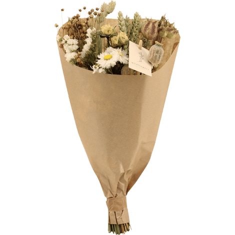 Bouquet de Fleurs Séchées Naturelles Style Campagne Décoration Intérieure Ø 15 cm x 35 cm - PANGIVO (1/5)