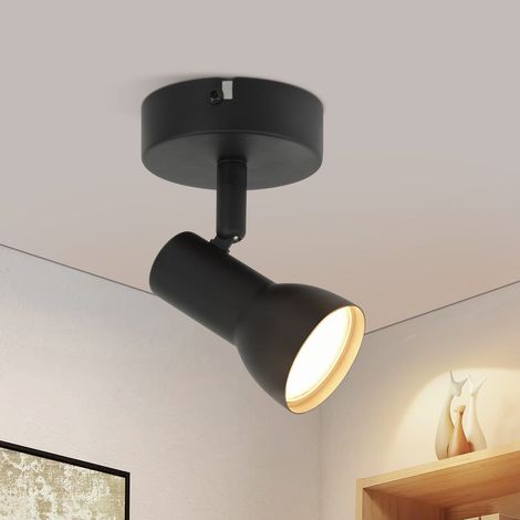 GBLY Deckenstrahler 1 Flammig Deckenleuchte Flur - Deckenlampe Schwarz Modern Design Strahler Innen GU10 Deckenspots Metall 350°Schwenkbar Spots für Schlafzimmer Wohnzimmer Küche(Ohne Leuchtmittel)
Be