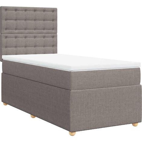 Maison Exclusive - Giroletto a Molle con Materasso Tortora 80x200 cm inTessuto (1/5)
