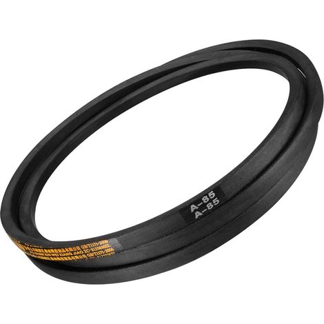Courroies Trapézoïdales A85 – Longueur Intérieure de 85" x Épaisseur de 8 mm x Largeur de 13 mm Courroie d'Entraînement Industrielle, Caoutchouc, Noir, 40 Degrés (1/5)