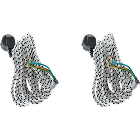 Lot de 2 cordons de fer à repasser 3G1 - 3m -