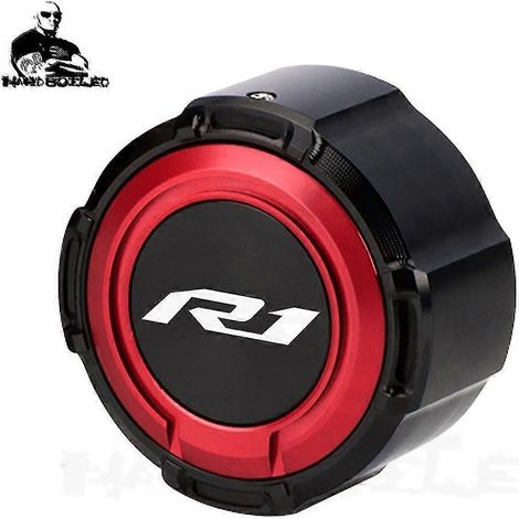 Für Yamaha R1 YZF R1 YZFR1 R1S 2009–2022 2023 Motorradzubehör: Bremsflüssigkeitsbehälterdeckel für Vorder- und Hinterradbremse – 1 Stück, hinten, rot (1/5)
