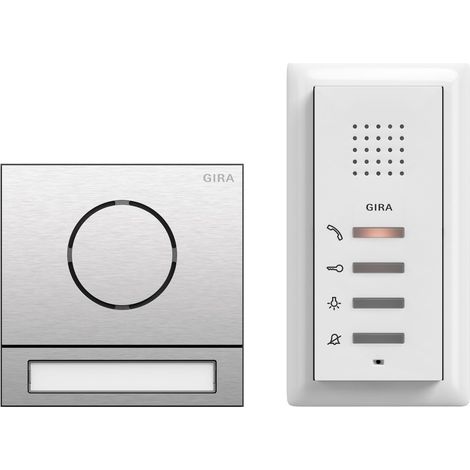 Gira EFH-Paket Audio System 106 Edelstahl [2406000], 2406 000