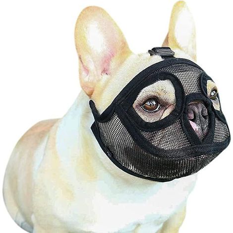 masque Pour Les Yeux De Chat De Chien  Bouche Courte (noir L), Couverture De Masque De Bouche De Chien D'entranement De Morsure De Bouledogue  Mai (1/5)