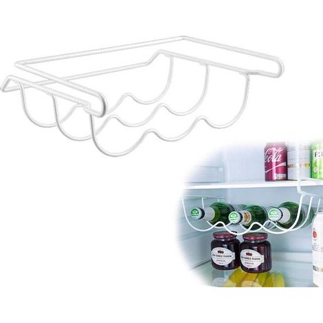 Soporte universal para botellas para refrigerador - 3 botellas - Blanco (1/5)