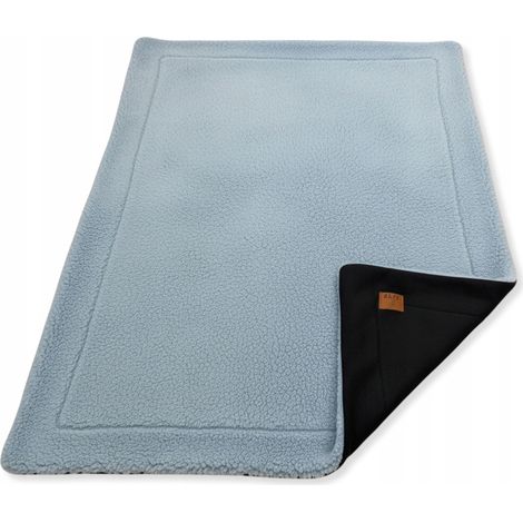 Tappetino da gioco per gattonare, double-face, spesso, caldo, in pile blu navy (1/5)